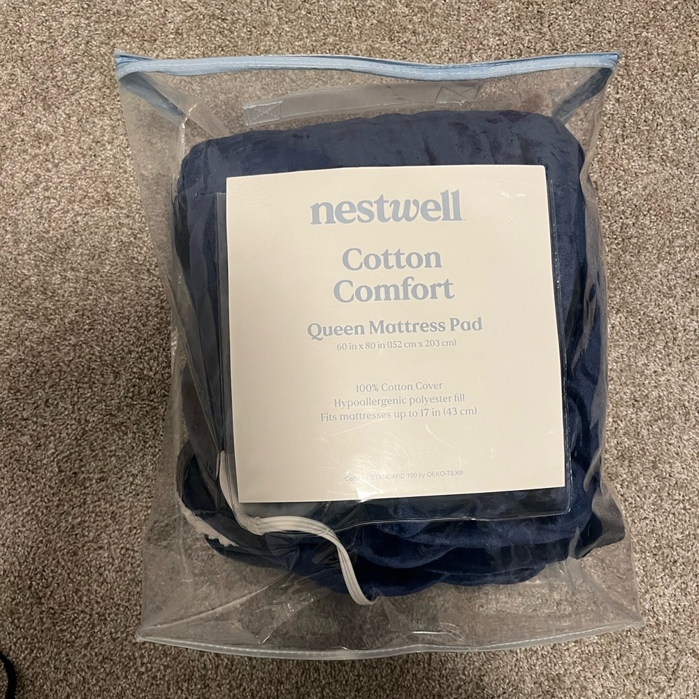 nestwell navy blue heated blanket